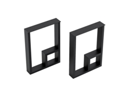 Conjunto de 2 Pernas de Mesa de Apoio Kauhava Aço 42X30Cm Preto [EN.CASA]