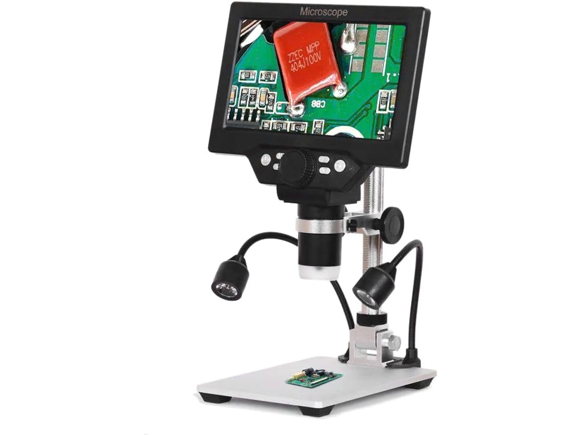 Microscópio Digital G1200 Com Ecrã Lcd Colorida Grande De 7 Polegadas
