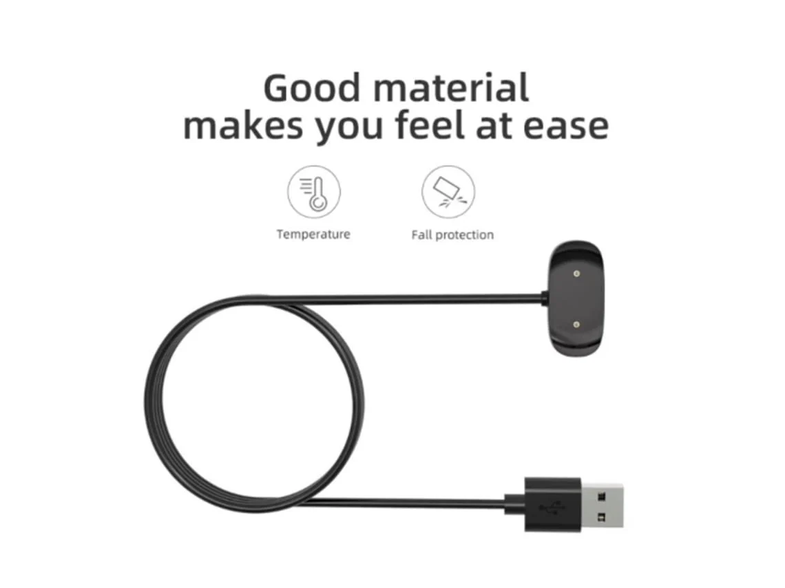 Carregador Usb Charger de Smartwatch para Xiaomi Smart Band 8 Preto