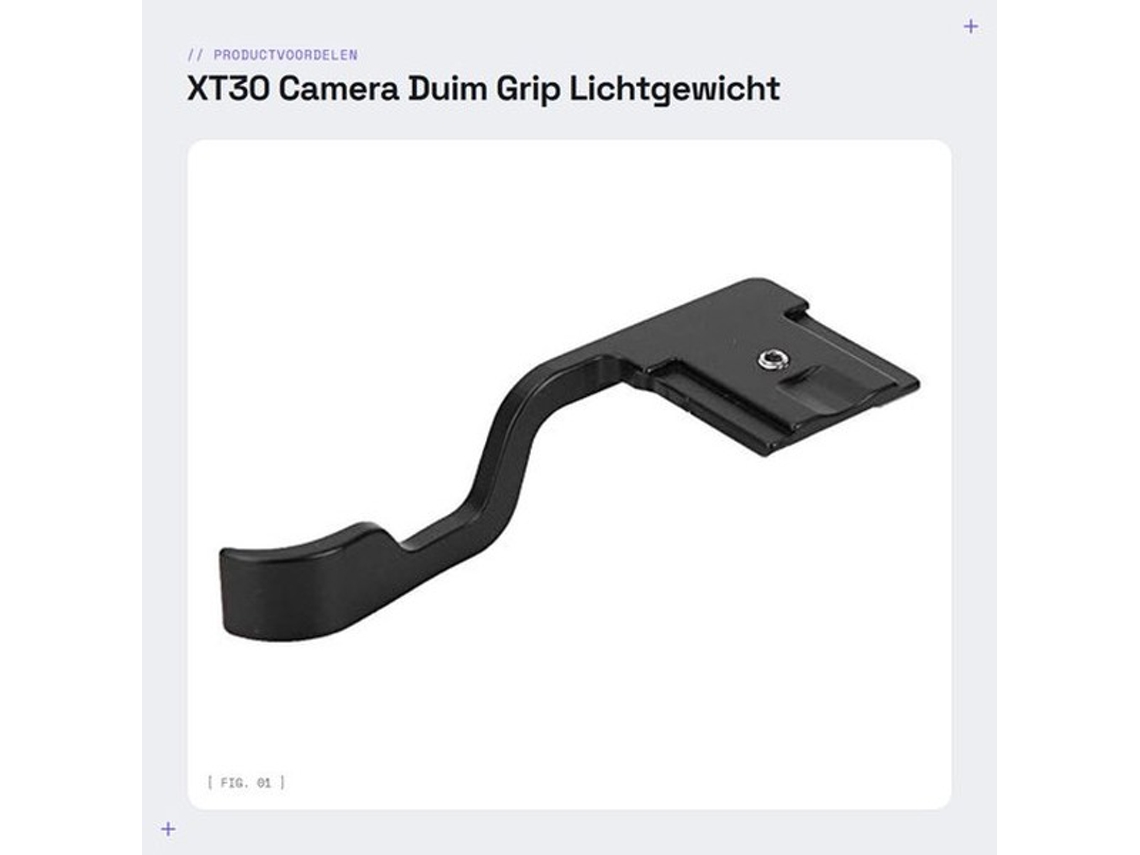 Handgreep Lichtgewicht - Handgreep Zwart - Handvat - Ergonomisch Ontwerp - Aluminium - Voor Fuji Xt30 Camera