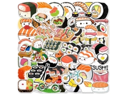 Adesivos Exclusivos Motivos de Sushi 50 Unidades
