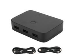 Switcher Box Hdmi Kvm 2 Portas Compartilhamento Usb Mouse Teclado Impressora 201h
