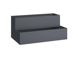 Floreira - Vaso de Jardim Antracite 100 X 60 X 45 Cm Aço Laminado a Frio HARLANV1