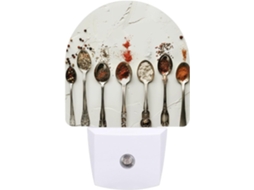 Conjunto de Colheres Com Luz Noturna LED e Sensor, Luz Noturna Suave e Banheiro Quente, Quarto E Cozinha, Formato