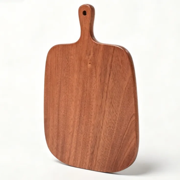 Tábua de Madeira de Bambu Tamanho Grande 33*20cm Resistente a Corrosão com Corda Couro, 1.8cm Espessura ZSANFS