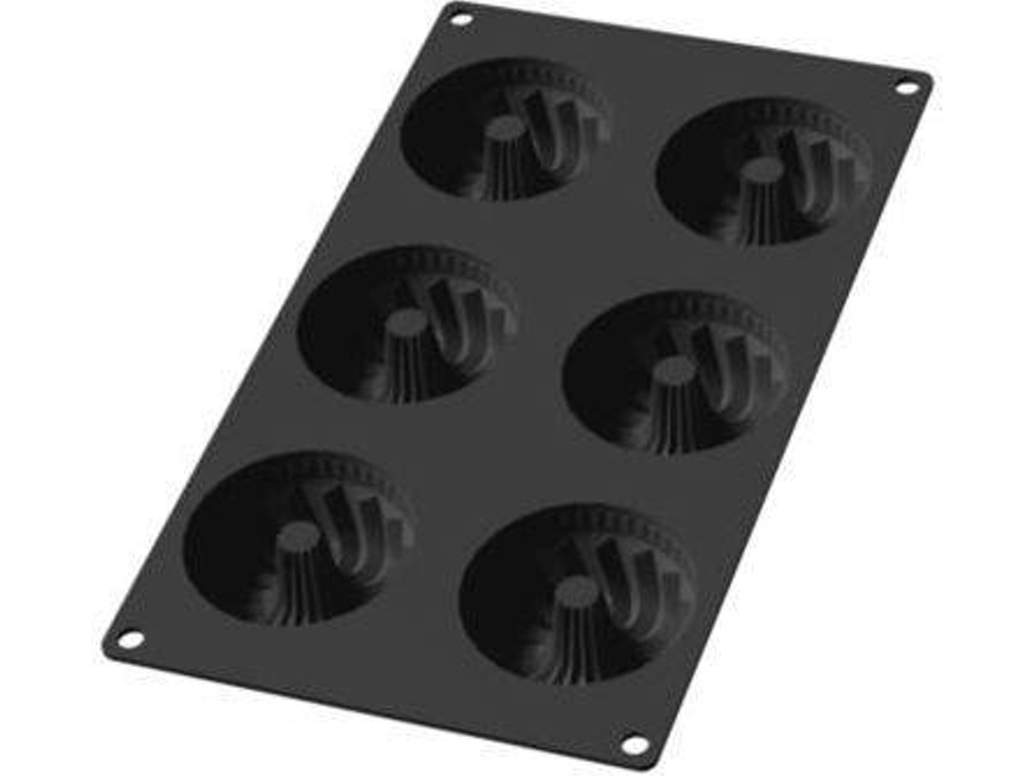 Forma para Bolinhos LÉKUÉ Mini Savarin (Silicone - 6 x 90 ml)