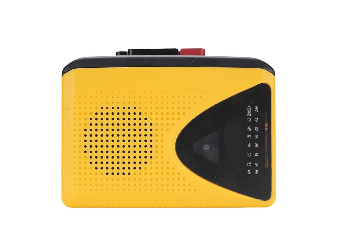 Leitor de Cassetes Portátil com Gravação, Rádio Am/fm Retrô, Alto falante Nítido, Entrada para Fone de Ouvido e Microfone. TAISHENGDA