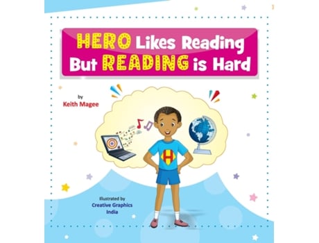 Livro Hero Likes Reading But Reading is Hard de Keith Magee (Inglês)