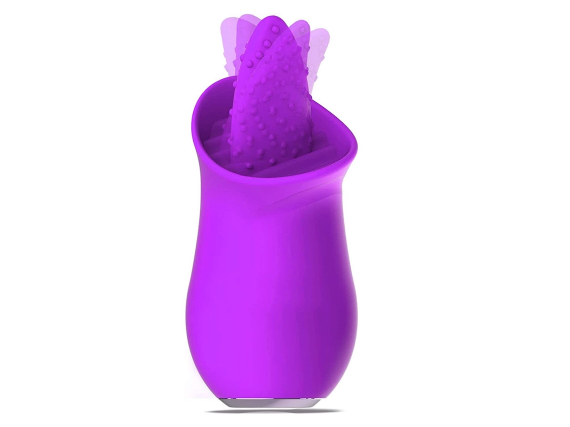 Vibrador de Lamber a Língua com 10 Modos de Vibração para Mulheres Roxo YIZHOOD
