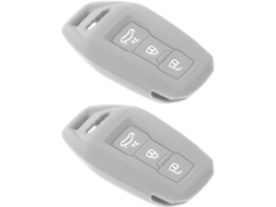 Conjunto de 2 camadas de silicone para controles remotos de carro com 3 botões.
