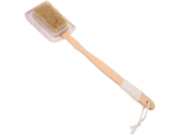 Escova De Banho Bucha Dupla Face Ibasenice, Bucha Natural Com Cabo De Madeira Antiderrapante Para Uso Seco E Molhado