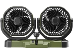 Ventilador De Refrigeração Para Carro Cabeça Dupla Com Rotação 360 Graus