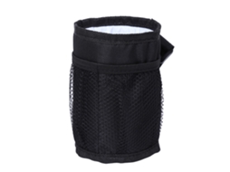 1pc Bolsa Isolante Para Garrafa Preta Para Carrinho De Bebê Com Bolsos De Malha