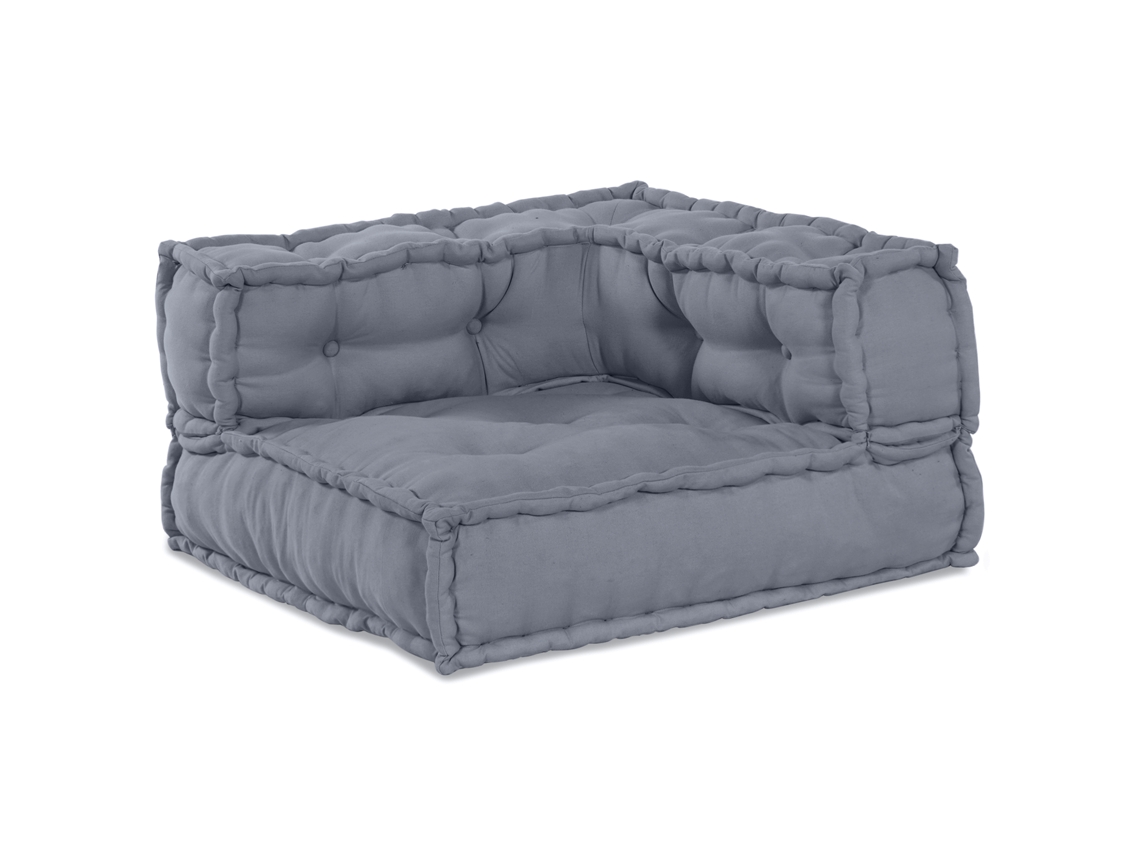 Conjunto 3 Sofá Modular Vidaxl Cinzento Tecido (140 X 70 X 36 Cm)