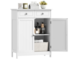 Clássico Gabinete Auxiliar de Banheiro com Gavetas Corredor Móvel Auxiliar do Quarto 60x30x75 Cm Branco