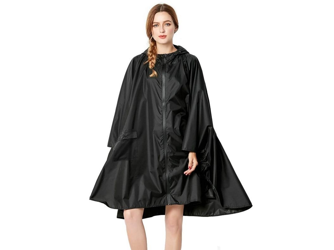 Poncho Impermeable Ligero Reutilizable Con Capucha Para Actividades Ao Ar Livre Tamanho L