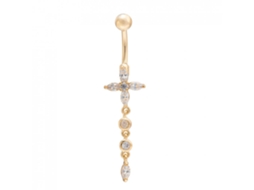 Anel De Umbigo Decoração Com Zircão Bijutería De Piercing