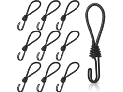 Conjunto De 10 Elásticos Com Ganchos Espirais, Cordas Elásticas Curtas De 16 Cm Com Ganchos Duplos