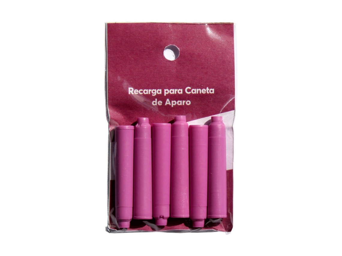 Recarga Universal Para Caneta De Aparo Rosa 6 Unidades