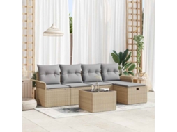 Vidaxl Conjunto De Sofá De Jardim 6 Unid. Rattan Sintético