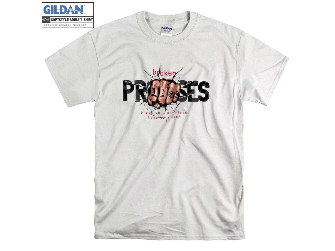 T-shirt Rockinstone Break Your Promises Artsy Lie（xxl）