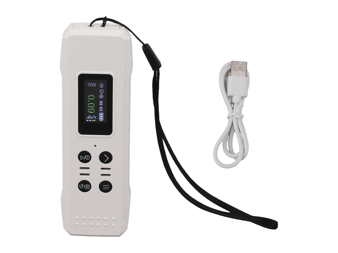 Detector De Radiação Nuclear Digital Usb Tipo C Branco
