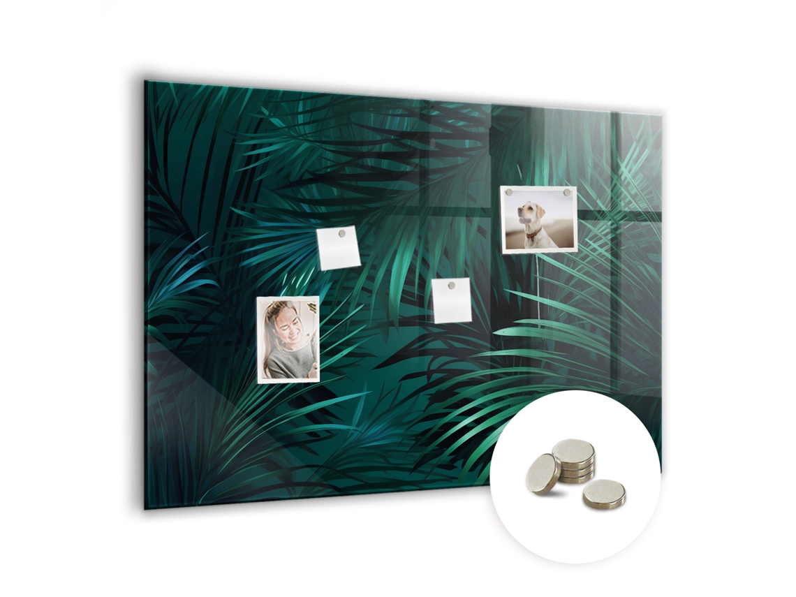 Quadro Magnético Folhas Tropicais Para A Cozinha Espelharte (100x70 Cm)