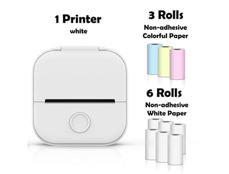 Portable Mini Thermal Printer Wirelessly Bt 203Dpi Photo Label Memo Wrong Question Printing With Usb Cable Imprimante Portable HHZ