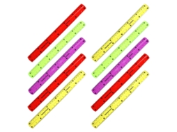 Régua Flexível De Pvc Transparente Aboofan, 10 Peças, Multicolorida