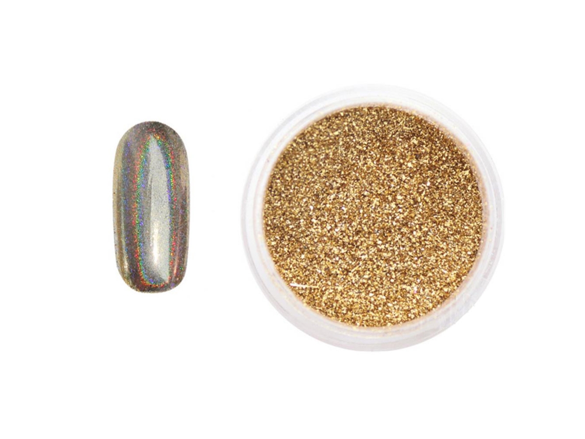Pó De Espelho Para Unhas Brilhante Diy Decoração De Unhas Glitter Amarelo 002 Para Manicure Profissional E Pessoal