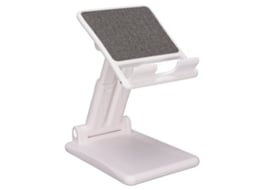 Suporte Para Celular E Tablet Ajustável Em Altura E Ângulo Plegável Branco Para Mesa Até 12.9 Polegadas