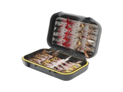 Kit 40 Moscas Pesca Mosca Aço Inox com Caixa