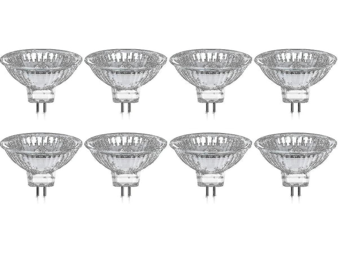 Lurelia Pack De 8 Lâmpadas Halógenas Mr16 Gu5.3 35w 12v 2800k, Regulável, Sem Cintilação