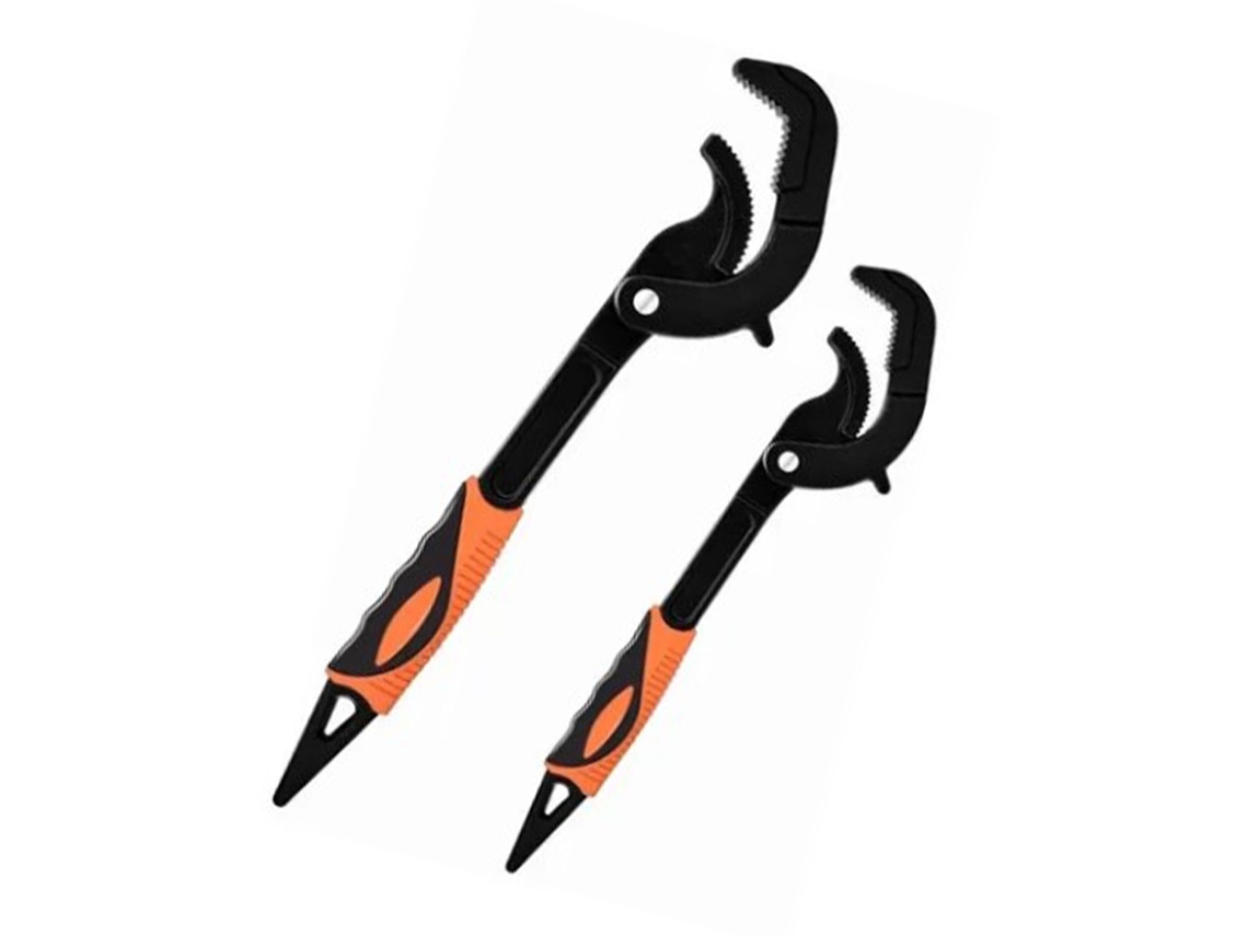 Kit De 2 Chaves De Canos Universal Com Trava Automática Para Canos De Água Ferramenta Manual