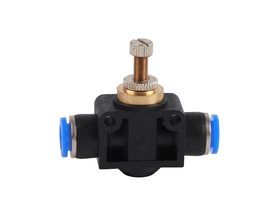 Regulador De Fluxo De Ar Tubo 8mm Conexão Rápida Fitting Pneumático Valvula