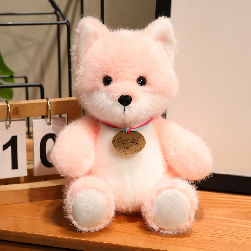 Pelúcia Raposa Medalha Desenho Animado, Decoração Kawaii para Casa MDUG (rosa 25cm)