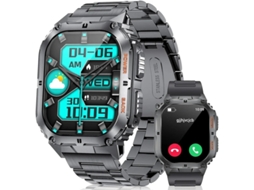 Smartwatch para homens 1.96 Amoled Fitness Tracker com chamadas Fazer, mais de 100 modos esportivos, monitor de frequência Bestvite