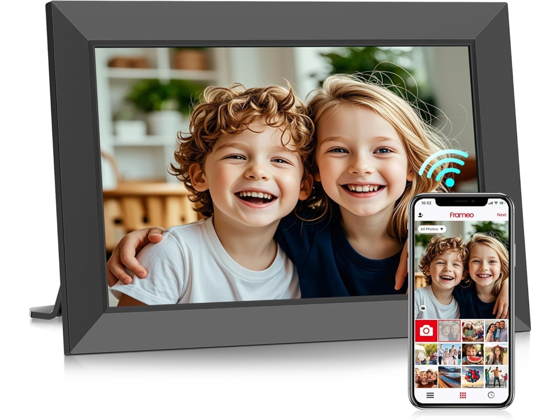 Moldura Digital Inteligente Wifi Veanxin 10,1 Polegadas 1280x800 Ips Lcd Touch Screen Com 32 Gb De Memória Preto
