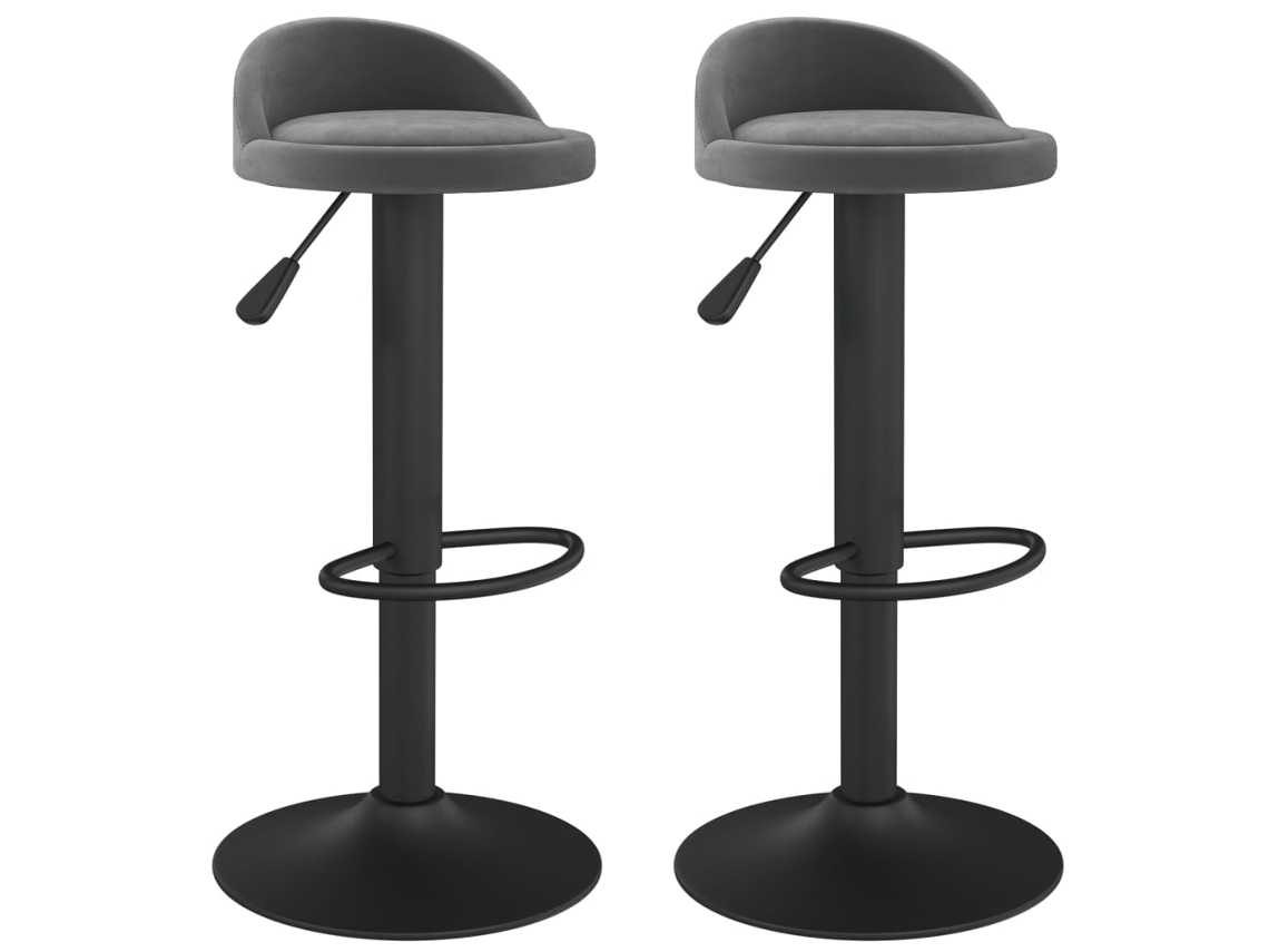 Bar Stool, Bar Stools Vidaxl Cinzeto Veludo (n/a)