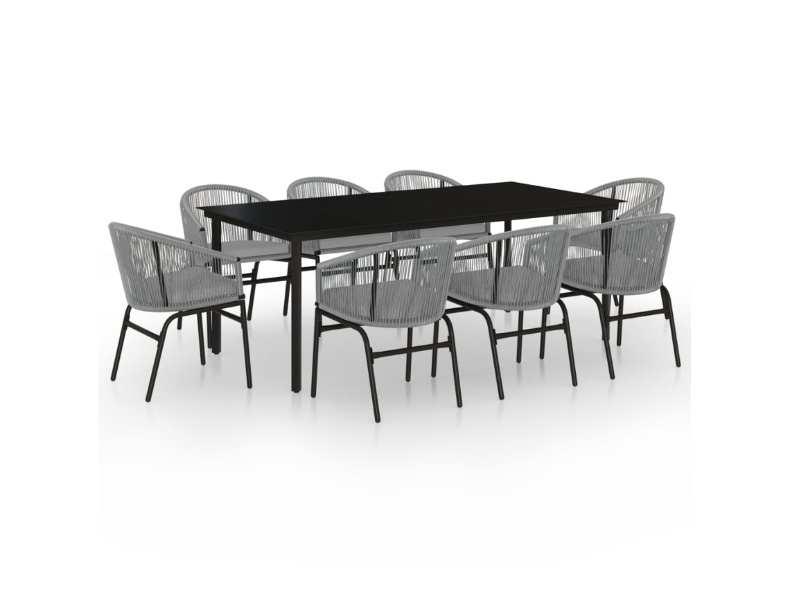 Garden Dining Set, Garden Dining Sets Vidaxl Cinzeto Pvc (200 Cm Table Length)