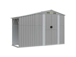 Abrigo VIDAXL Cinzento Aço (277x93x179 cm)