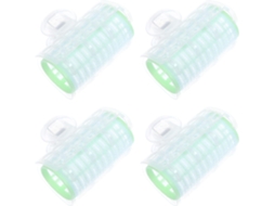 Conjunto de 4 rolos de cabelo de plástico leves para fazer cachos em casa.