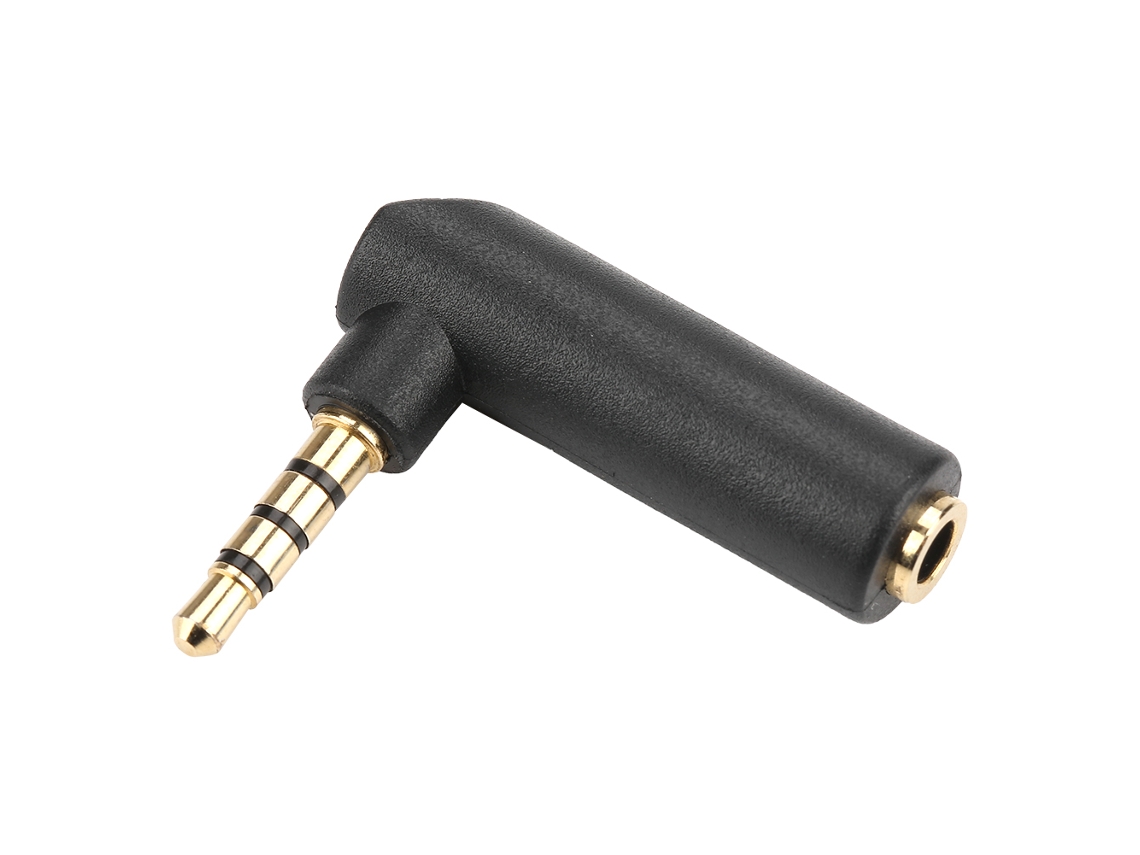 Laxiscreed Adaptador De Áudio Estéreo De 90° Com Conector De 4 Pinos Para Conexões Líneas