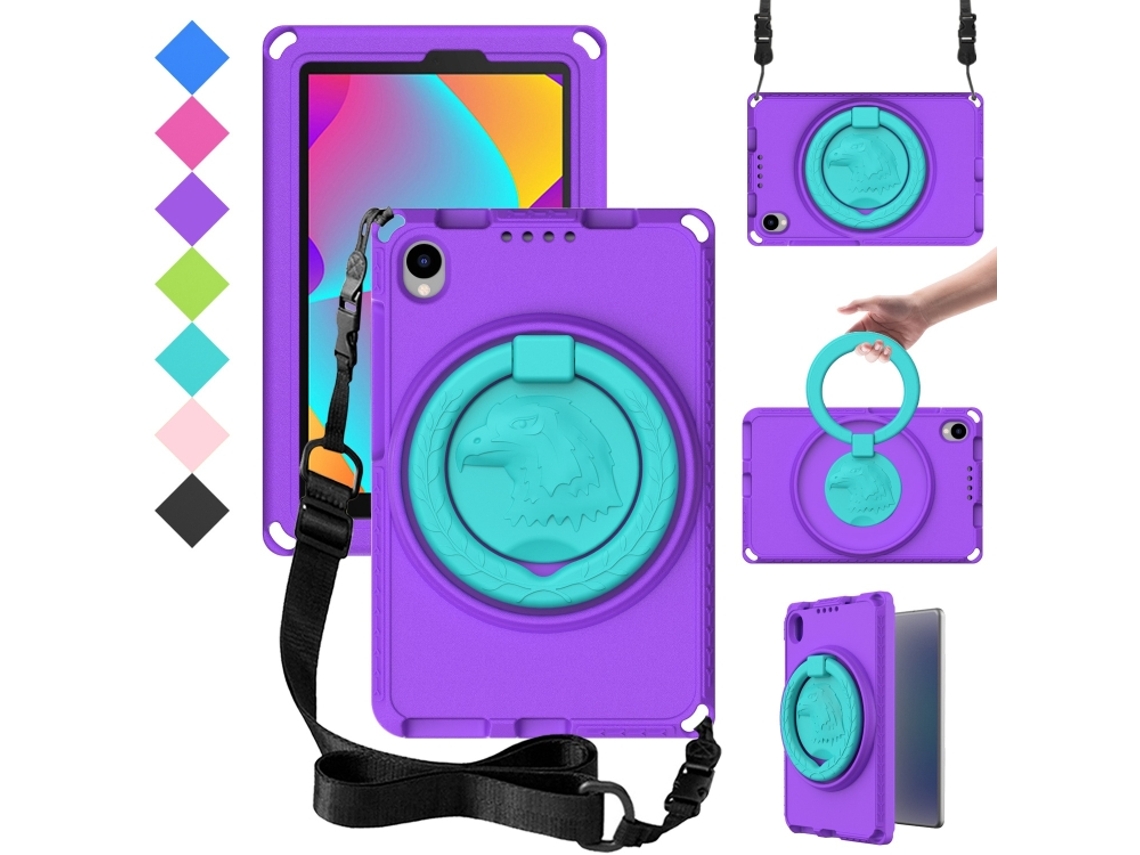 Capa Híbrida Eva‑pc Anti‑choque Com Moldura Halinuia, Cor Roxa Para Tcl Tab 8 Le / Wifi 2023