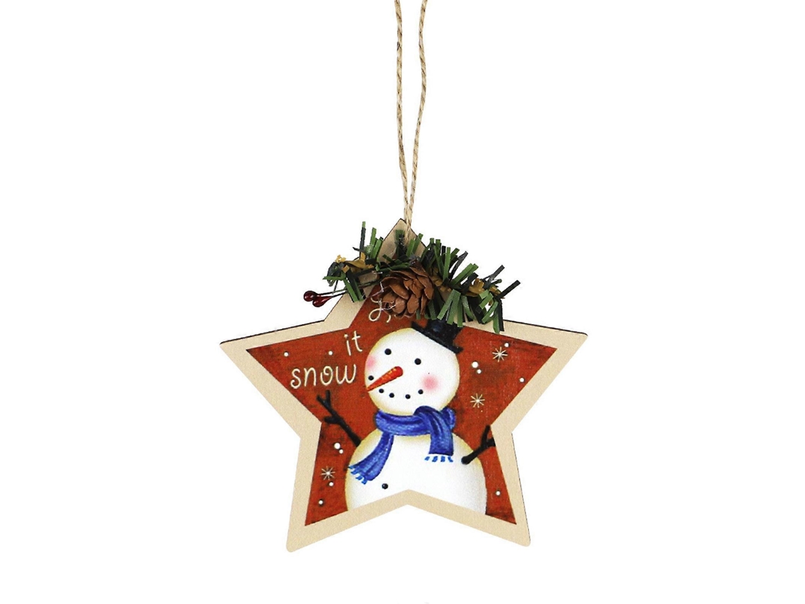 Enfeite Criativo De Alce De Madeira, Boneco De Neve, Artesanato De Natal Para Casa Ou Mesa. Hengjian