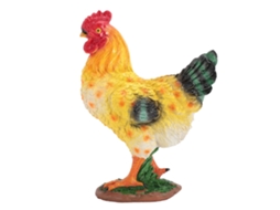 Figura de Galinha de Resina para Decoração de Jardim