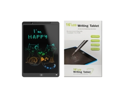 Tablet De Escrita Lcd 16 Polegadas Para Crianças Texto Colorido, Preto, Desenho Eletrônico Ecológico Aquaforge