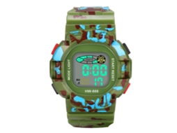 Reloj Electrónico Infantil De Cuero Pvc Moda Niños Pulsera Verde