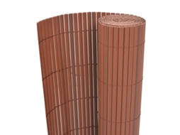Vidaxl Cerca de Jardim Dupla Face Pvc 90X300 Cm Castanho