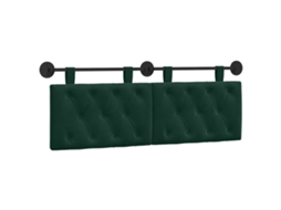 Conjunto 1 Cabeceira Moderna Vidaxl Verde Veludo (130 X 55 X 7 Cm)